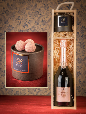 Rose Champagne with Rose Champagne Truffles